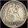 Image 1 : 1854 Arrows Seated Liberty Quarter LIGHTLY CIRCULATED