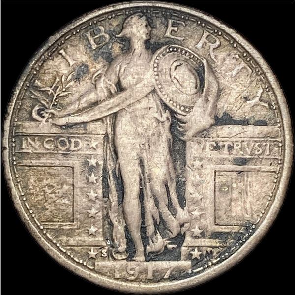 1917-S Type 1 Standing Liberty Quarter LIGHTLY CIRCULATED