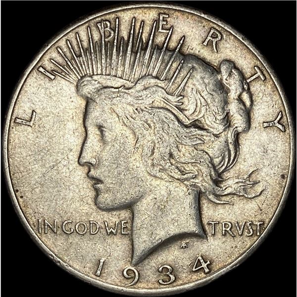 1934-S Silver Peace Dollar NEARLY UNCIRCULATED