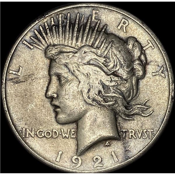 1921 Silver Peace Dollar NEARLY UNCIRCULATED