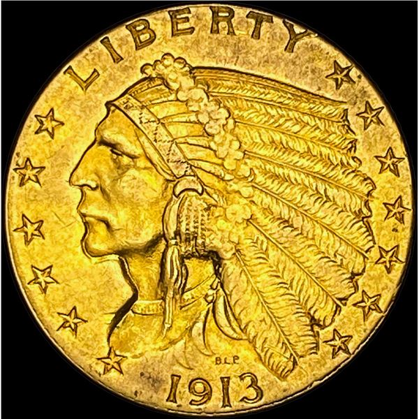 1913 Indian Head Gold $2.50 Quarter Eagle UNCIRCULATED