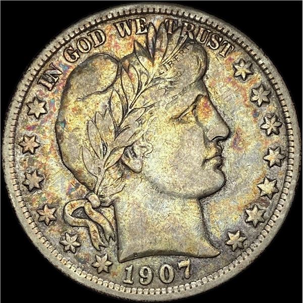 1907-D Silver Barber Half Dollar LIGHTLY CIRCULATED