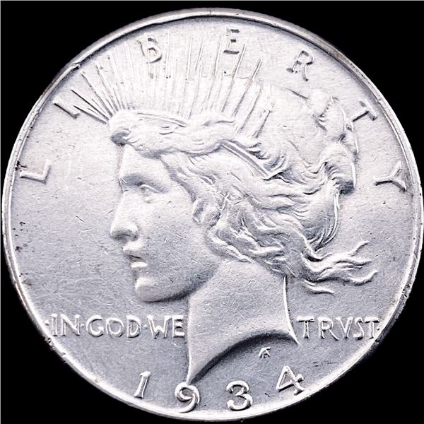 1934 Silver Peace Dollar NEARLY UNCIRCULATED