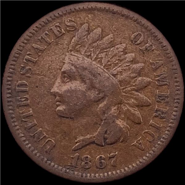 1867 Indian Head Cent LIGHTLY CIRCULATED
