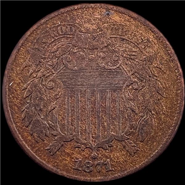 1871 Two-Cent Piece LIGHTLY CIRCULATED