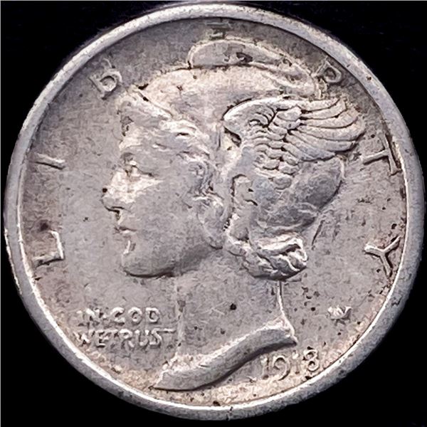 1918-S Silver Mercury Dime CLOSELY UNCIRCULATED