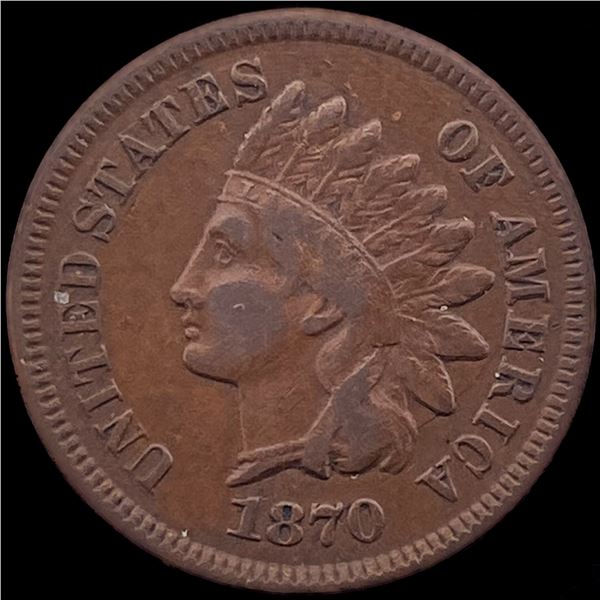 1870 Indian Head Cent LIGHTLY CIRCULATED