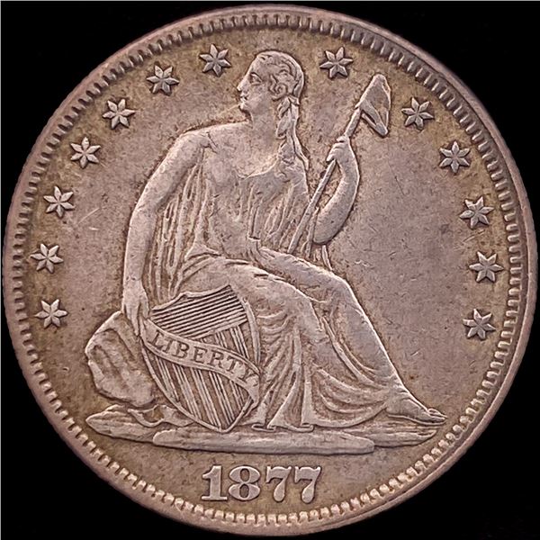 1877 Seated Liberty Half Dollar NEARLY UNCIRCULATED