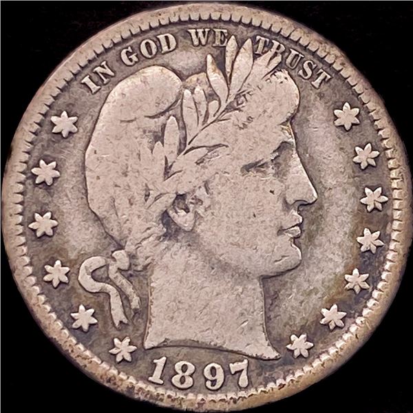1897-S Silver Barber Quarter LIGHTLY CIRCULATED