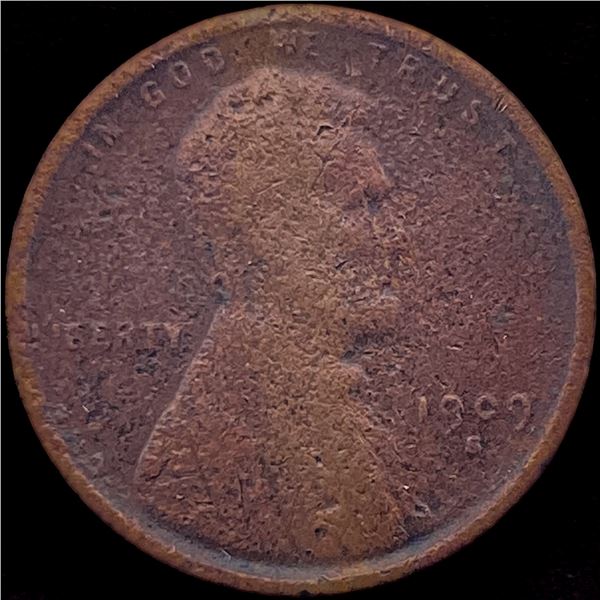 1909-S Lincoln Wheat Cent NICELY CIRCULATED