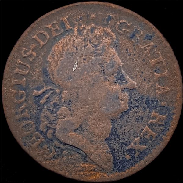 1723 Ireland Halfpenny George I LIGHTLY CIRCULATED