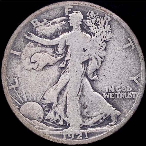1921-D Silver Walking Liberty Half Dollar LIGHTLY CIRCULATED