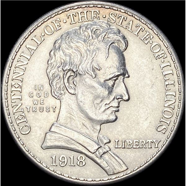 1918 Silver Half Dollar Illinois Centennial CHOICE BU