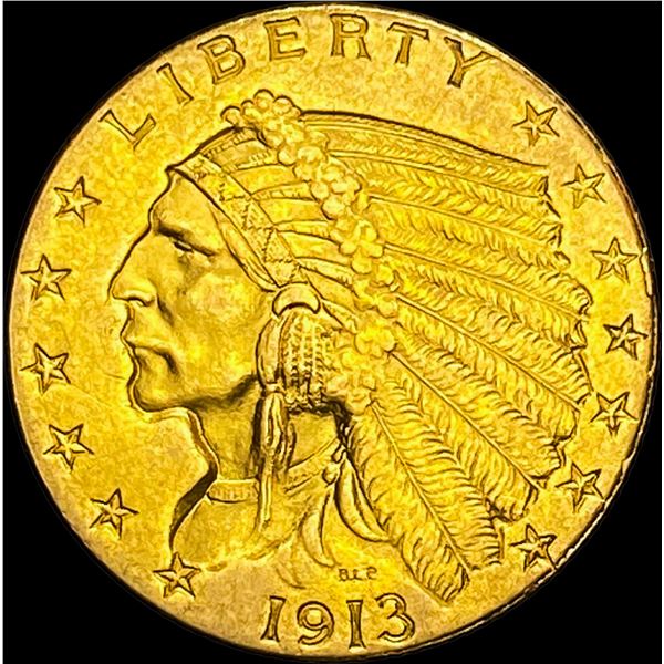 1913 Indian Head Gold $2.50 Quarter Eagle UNCIRCULATED