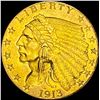 Image 1 : 1913 Indian Head Gold $2.50 Quarter Eagle UNCIRCULATED