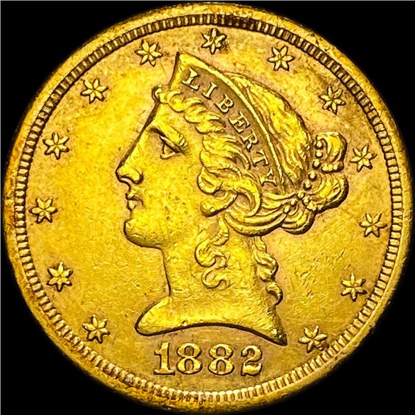 1882-S Gold $5 Half Eagle UNCIRCULATED
