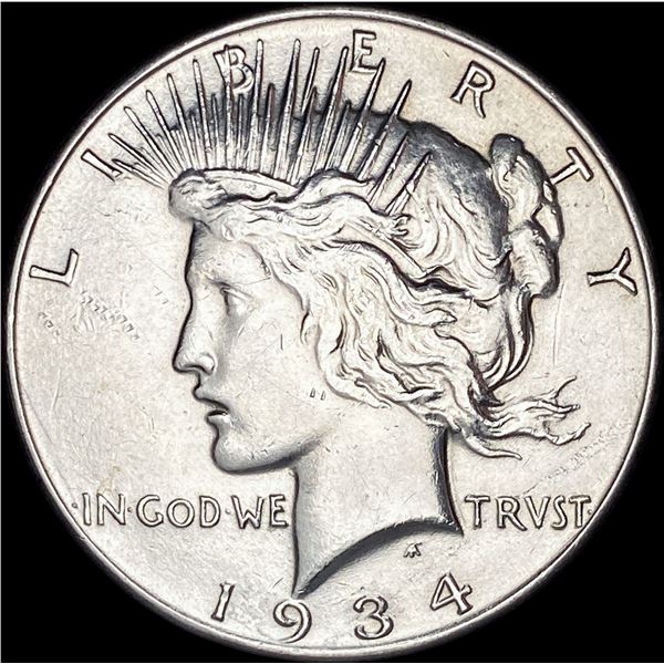 1934 Silver Peace Dollar CHOICE AU