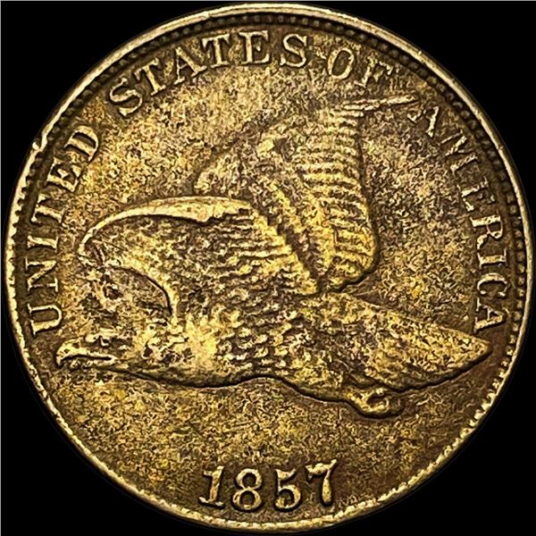 1857 Copper-Nickel Flying Eagle Cent NEARLY UNCIRCULATED
