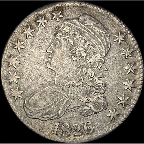 1826 Capped Bust Half Dollar NEARLY UNCIRCULATED
