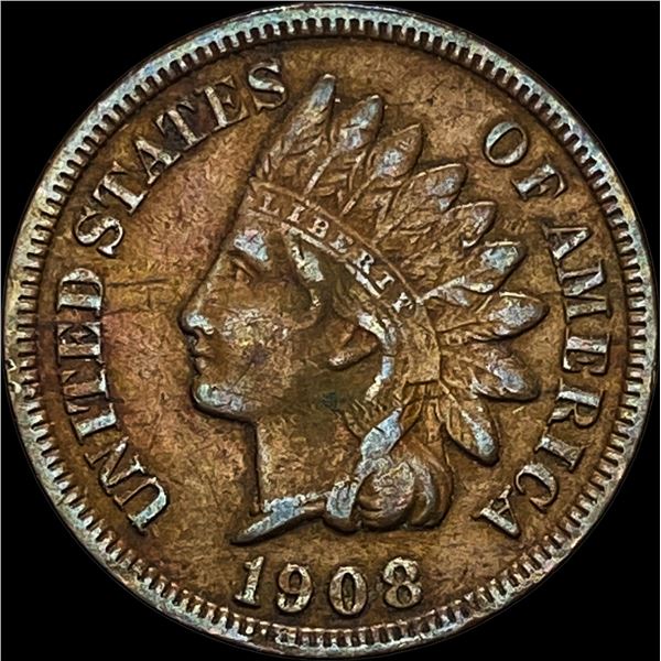 1908-S Indian Head Cent Copper NEARLY UNCIRCULATED