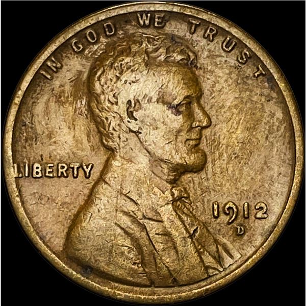 1912-D Bronze Lincoln Wheat Cent NEARLY UNCIRCULATED