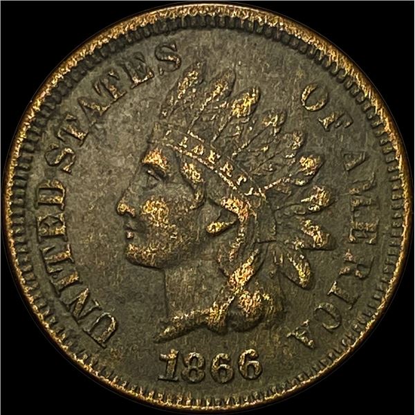 1866 Indian Head Cent NEARLY UNCIRCULATED