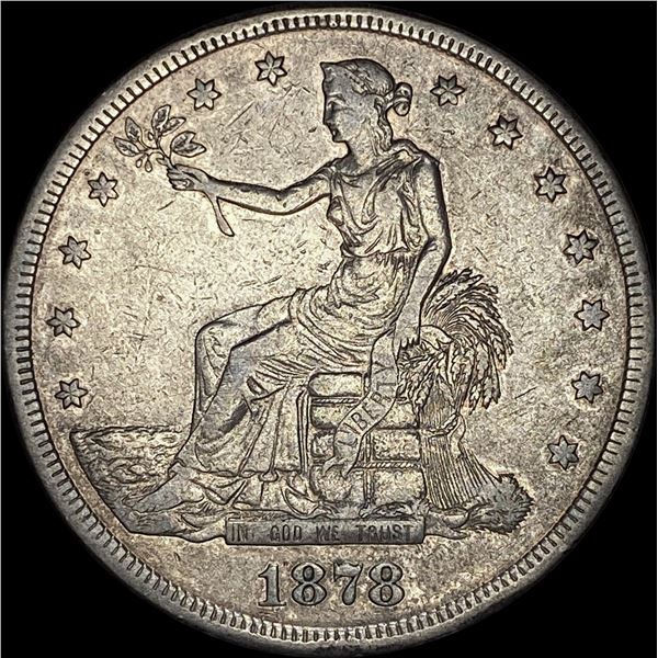 1878-S Silver Trade Dollar NEARLY UNCIRCULATED