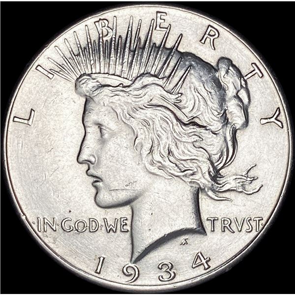 1934 Peace Silver Dollar CHOICE AU