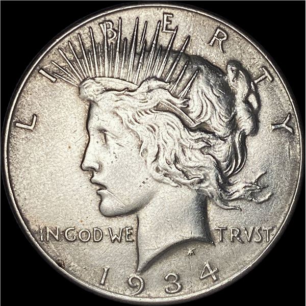 1934 Silver Peace Dollar CLOSELY UNCIRCULATED
