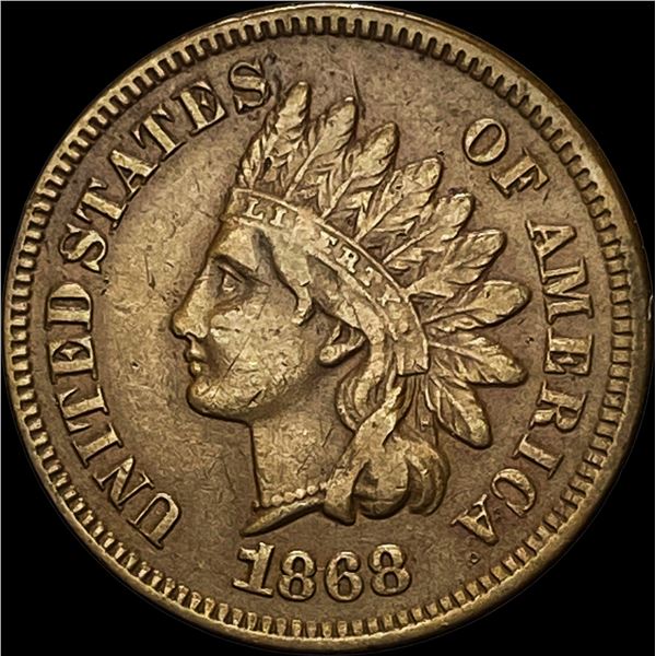 1868 Indian Head Cent NEARLY UNCIRCULATED