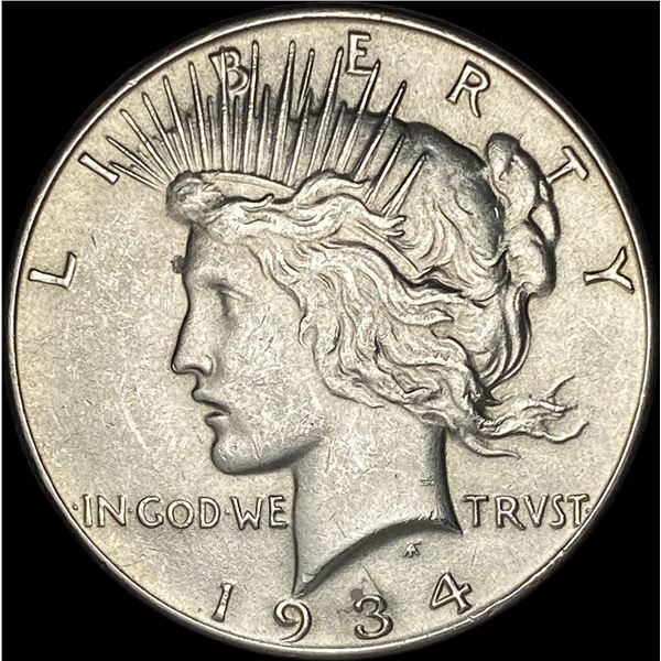 1934 Silver Peace Dollar CLOSELY UNCIRCULATED