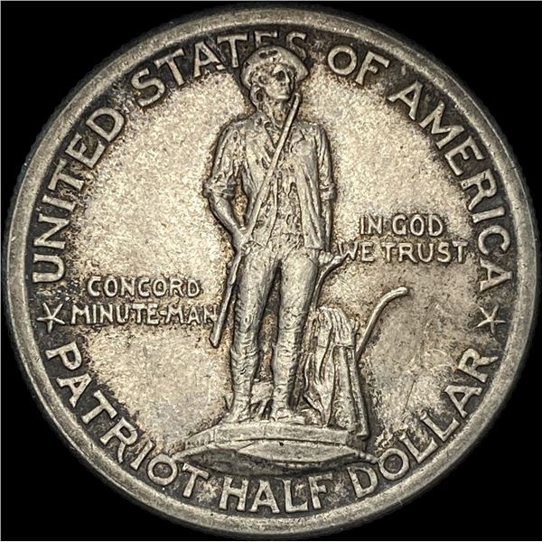 1925 Silver Lexington-Concord Half Dollar CLOSELY UNCIRCULATED