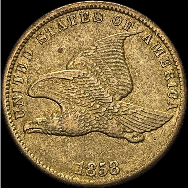 1858 Copper-Nickel Flying Eagle Cent NEARLY UNCIRCULATED