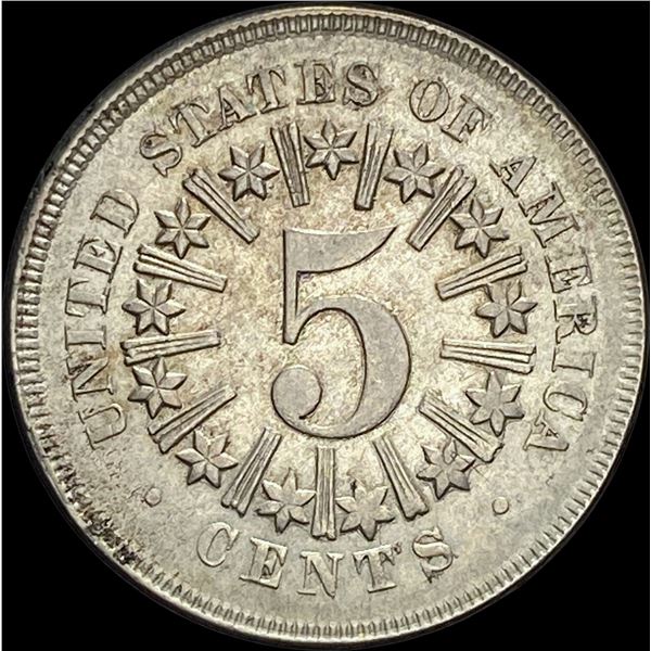 1866 Shield Nickel CHOICE AU