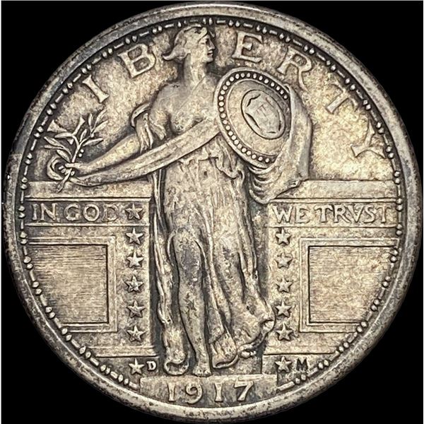 1917-D Silver Standing Liberty Quarter NEARLY UNCIRCULATED