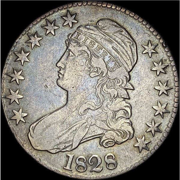 1828 Capped Bust Half Dollar NEARLY UNCIRCULATED