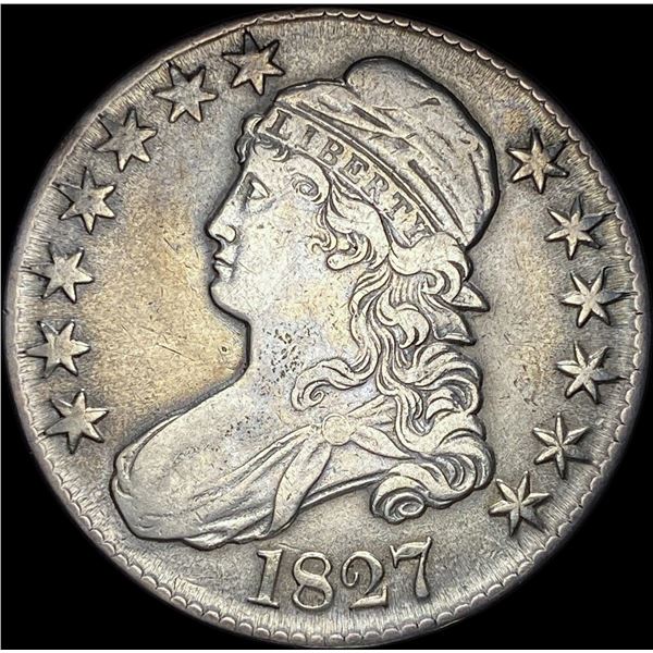 1827 Capped Bust Half Dollar NEARLY UNCIRCULATED