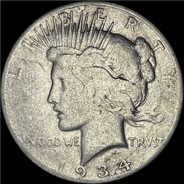 1934 Silver Peace Dollar LIGHTLY CIRCULATED