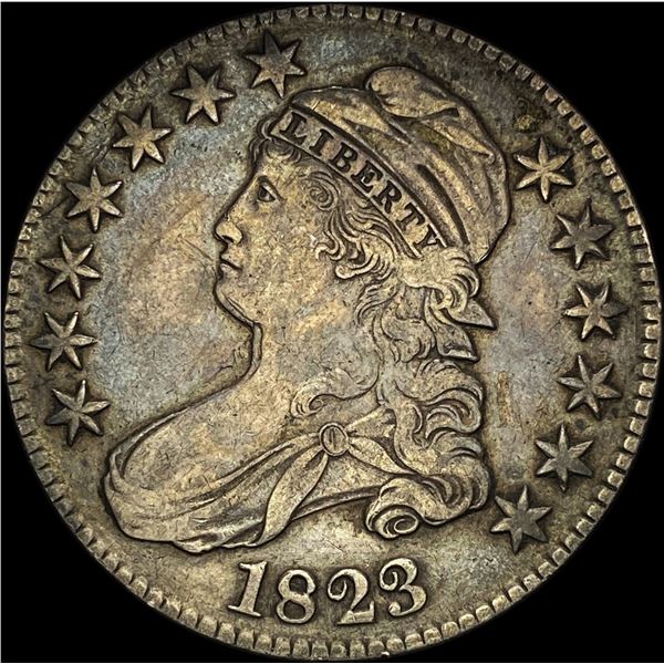 1823 Capped Bust Half Dollar NEARLY UNCIRCULATED
