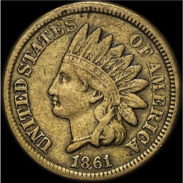 1861 Copper-Nickel Indian Head Cent LIGHTLY CIRCULATED