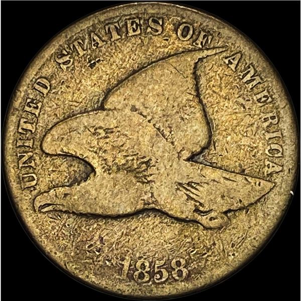 1858 Copper-Nickel Flying Eagle Cent NICELY CIRCULATED