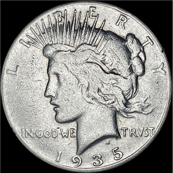 1935 Silver Peace Dollar NEARLY UNCIRCULATED