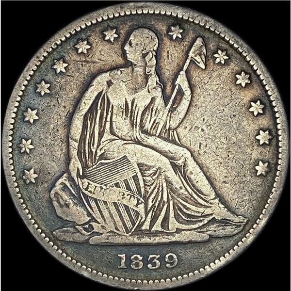 1839 Silver Half Dollar (No Drapery) LIGHTLY CIRCULATED