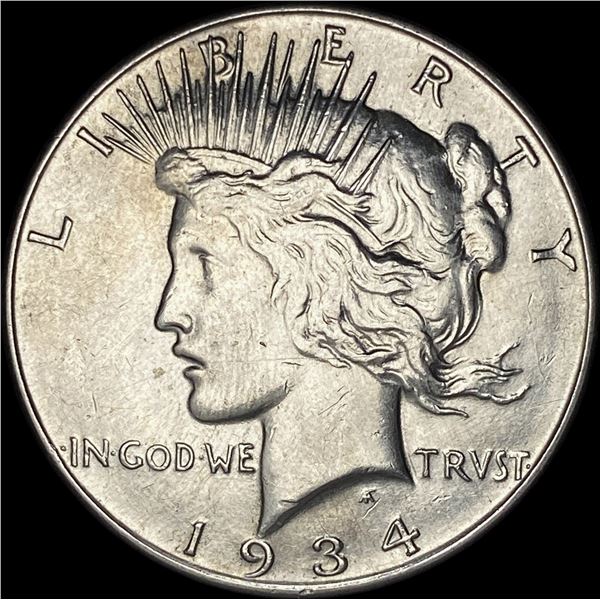 1934 Silver Peace Dollar CHOICE AU