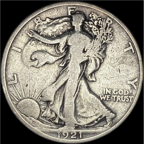1921 Silver Half Dollar Walking Liberty LIGHTLY CIRCULATED