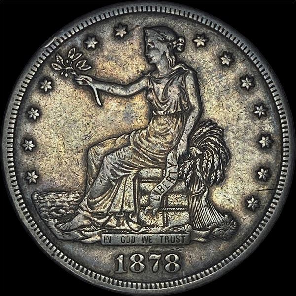 1878-S Silver Trade Dollar NEARLY UNCIRCULATED