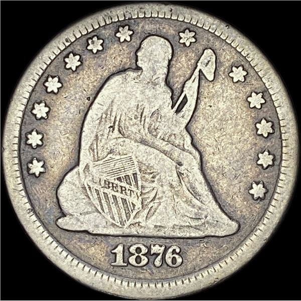 1876-CC Silver Quarter Dollar NICELY CIRCULATED