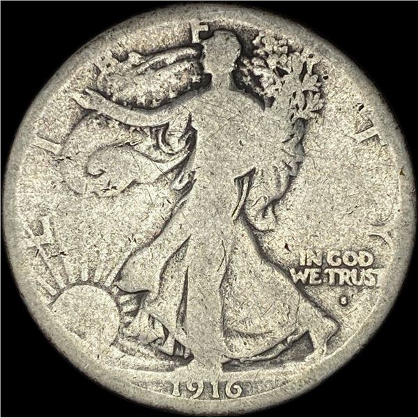 1916-S Silver Walking Liberty Half Dollar NICELY CIRCULATED