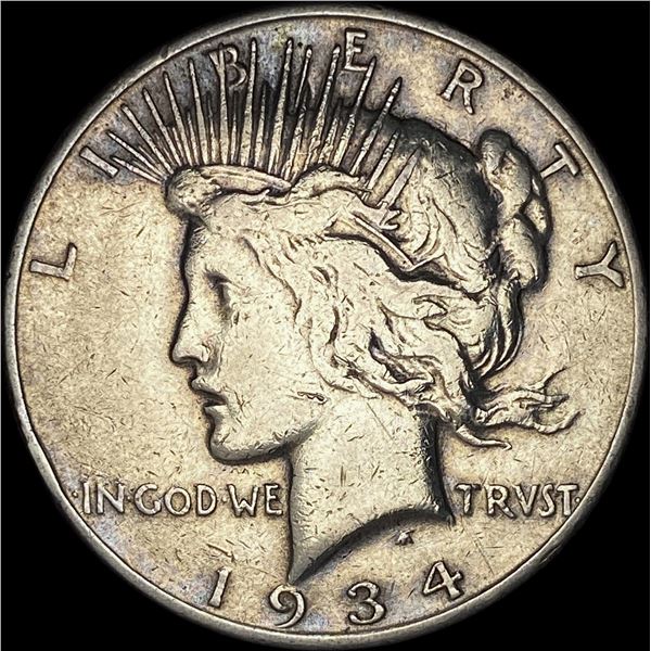 1934-S Silver Peace Dollar NEARLY UNCIRCULATED