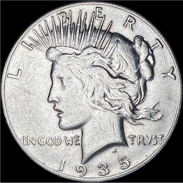 1935 Silver Peace Dollar NEARLY UNCIRCULATED